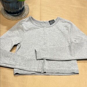 H & M Move Cropped Workout Gray Long Sleeve Top Small NWOT